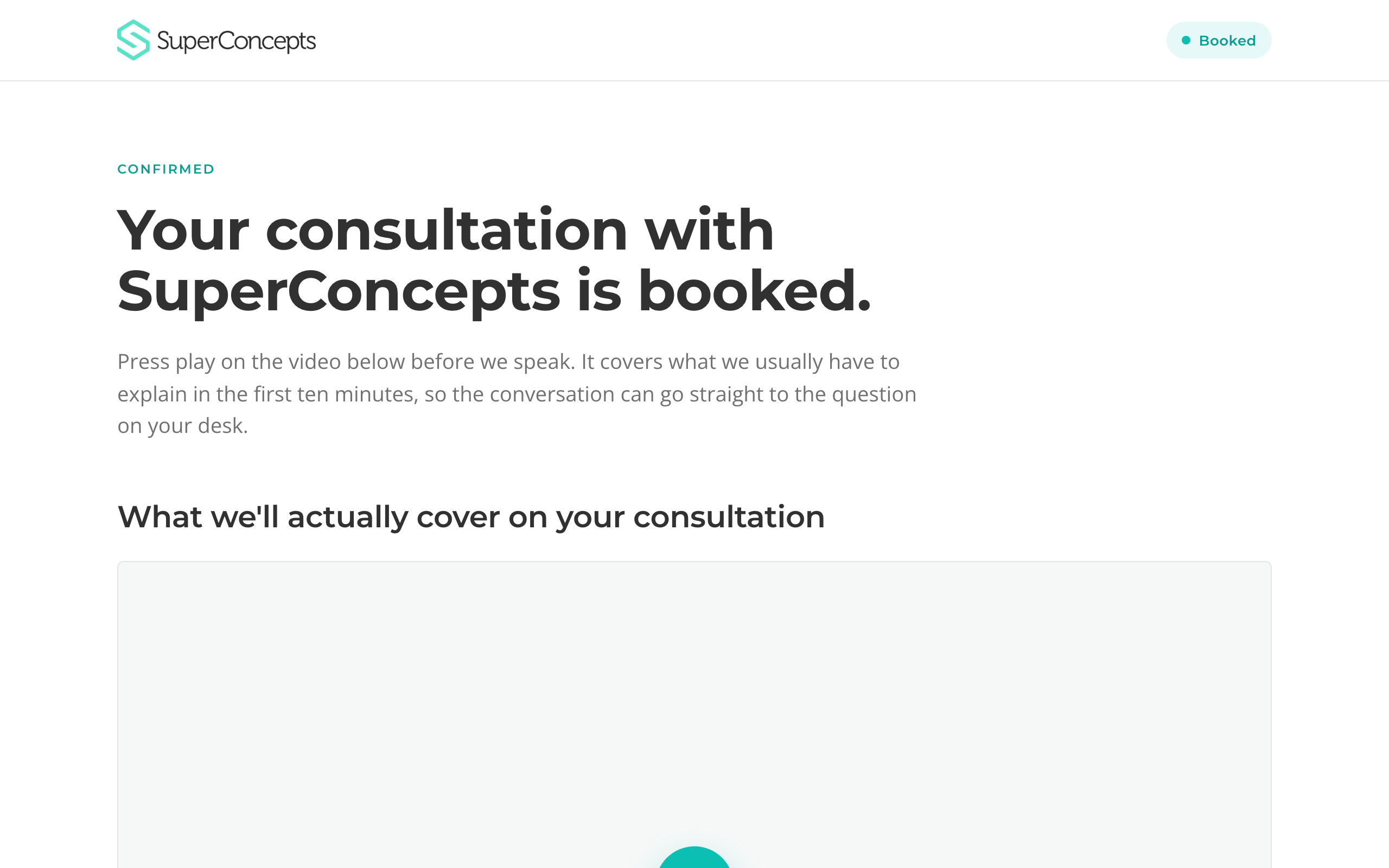 Confirmation page preview